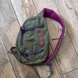 Patagonia Green and Purple Crossbody Bag